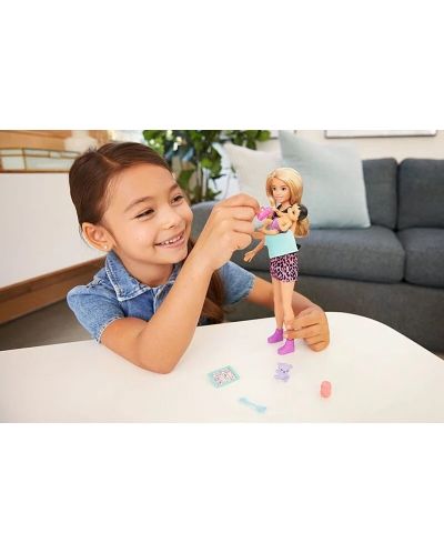 Игрален комплект Barbie Skipper - Барби детегледачка с руса коса - 6