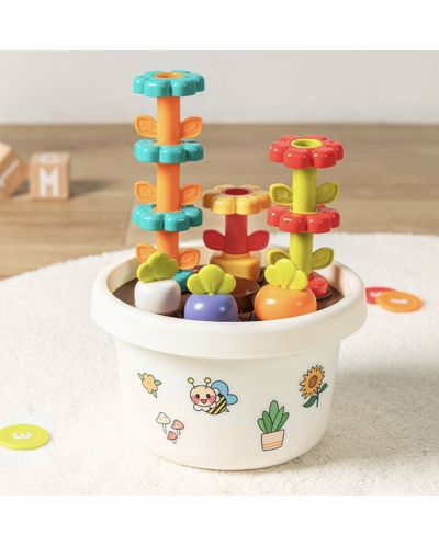 Играчка за подреждане и сортиране Hola Toys - Цветна градина - 2