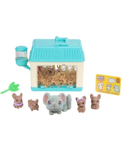 Игрален комплект Moose Little Live Pets - Къщичка с мишле с бебета и изненади - 2