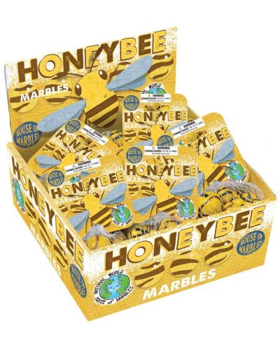 Игрален комплект House of Marbles - Honeybee, стъклени топчета - 2