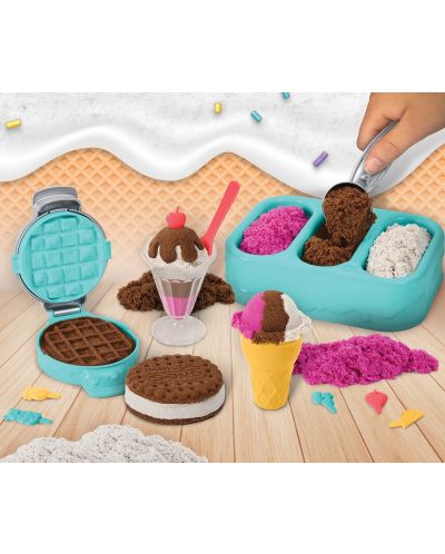 Игрален комплект с кинетичен пясък Kinetic Sand - С аромат, сладолед - 4
