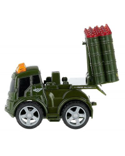 Игрален комплект GT - Инерционни военни камиони, 4 броя - 2
