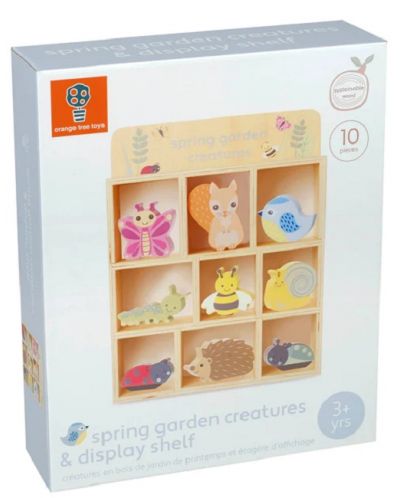 Игрален комплект Orange Tree Toys - Дървени градински животни - 1