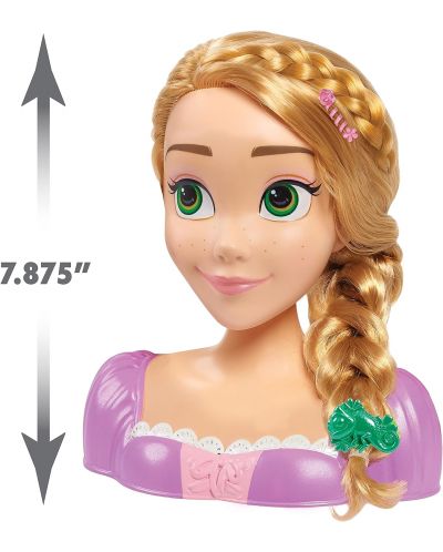 Игрален комплект Just Play Disney Princess - Манекен за прически Рапунцел, с 18 aксесоара - 7