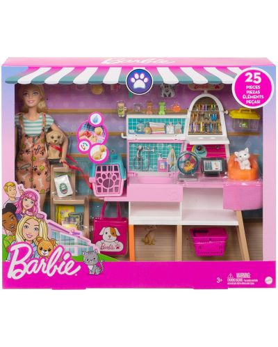 Игрален комплект Mattel Barbie - Бутик за домашни любимци - 1