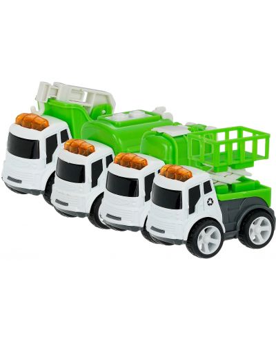 Игрален комплект GT - Инерционни камиони, 4 броя - 1