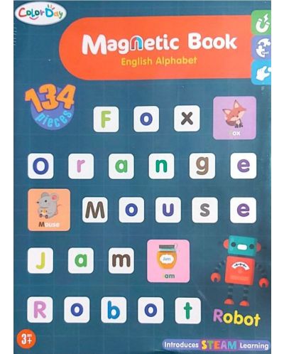 Детска магнитна книга-азбука Raya Toys - 134 части - 1
