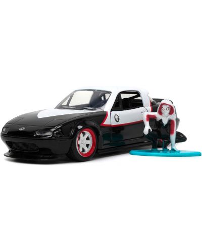 Игрален комплект Jada Toys - Ghost Spider с 1990 Mazda Miata, 1:32 - 3