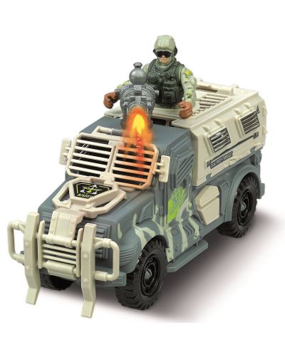 Игрален комплект RS Toys - Бронирана кола с войник, със звуци и светлини - 2