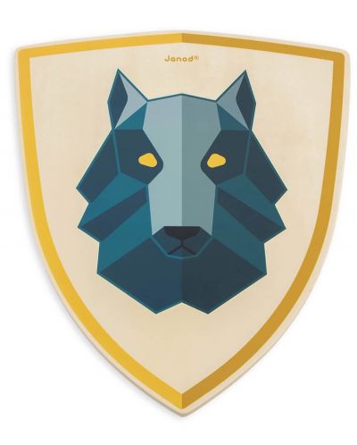 Игрален комплект Janod - Дървени меч и щит, вълк - 8