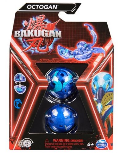 Игрален комплект Bakugan - Octogan, син - 1