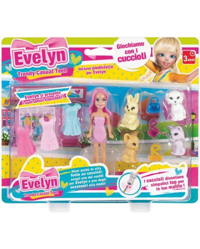 Игрален комплект RS Toys - Кукла Евелин с аксесоари, асортимент - 1