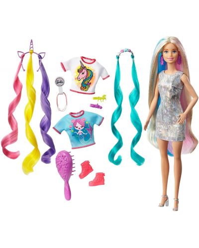 Игрален комплект Barbie - Барби с приказна коса - 1