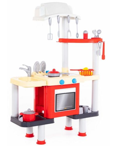 Игрален комплект Polesie - Кухня с мивка, печка и котлон - 4