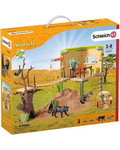 Игрален комплект Schleich Wild Life - Приключенска рейнджърска станция - 1