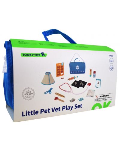 Игрален комплект Tooky Toy - Ветеринарен сет, 16 части - 1