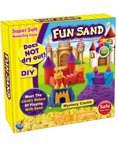 Игрален комплект Fun Sand - Кинетичен пясък, замъци - 1