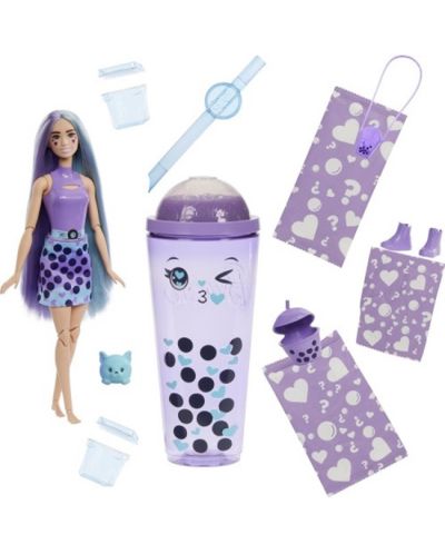 Игрален комплект Barbie Pop Reveal - Taro milk, с 8 изненади - 2