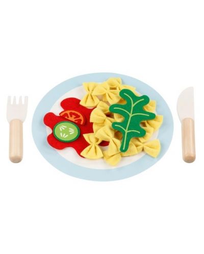 Игрален комплект Goki - Паста с чиния и прибори за хранене - 1