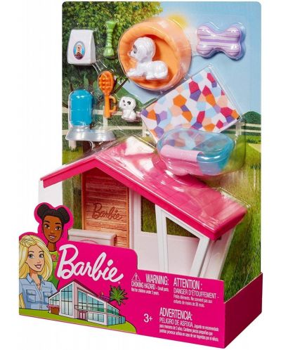 Игрален комплект Mattel Barbie - Кучешка колибка - 1