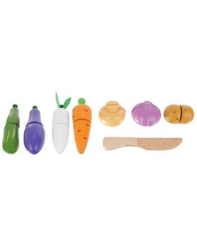 Игрален комплект Kruzzel - Кухненски играчки зеленчуци  - 2