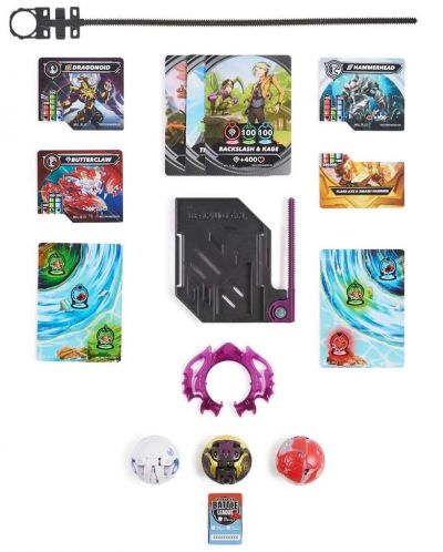 Игрален комплект Bakugan - Special Attack, Dragonoid Titanium, Hammehrad,, Butterclaw - 2