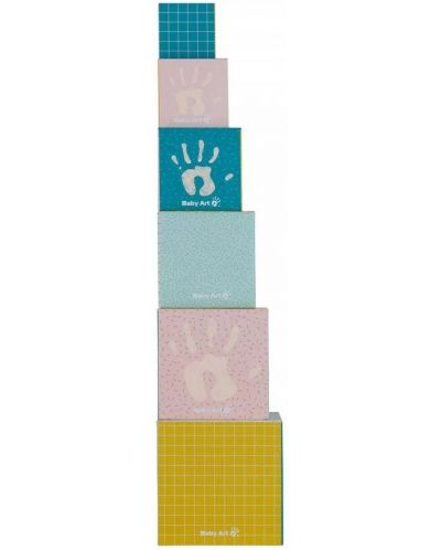 Игрален комплект Baby Art - Кубчета с отпечатъци с боички - 3
