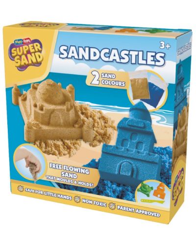 Игрален комплект Play-Toys - Кинетичен пясък, Замъци - 1
