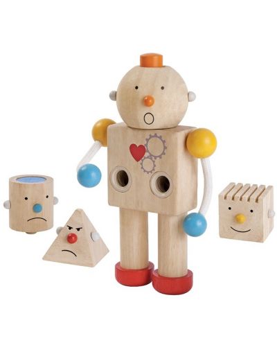 Играчка за сглобяване PlanToys - Робот с емоции - 2