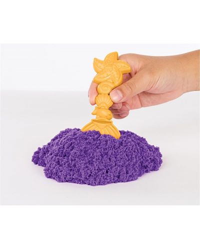 Игрален комплект Kinetic Sand - Пясъчник с аксесоари и лилав кинетичен пясък - 6