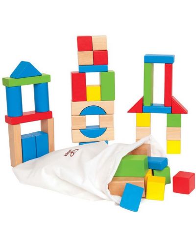 Игрален комплект HaPe International - Дървени кубчета, 50 броя - 1