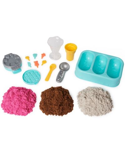 Игрален комплект с кинетичен пясък Kinetic Sand - С аромат, сладолед - 3