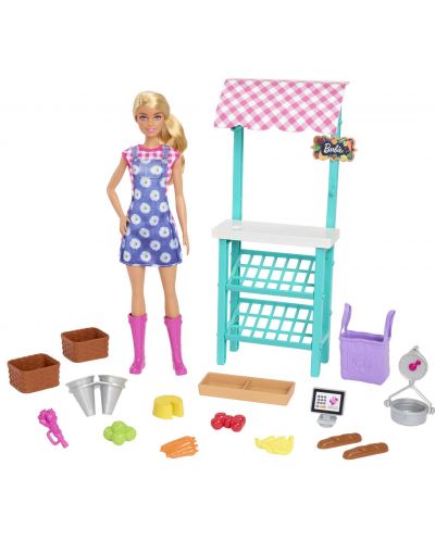 Игрален комплект Barbie - Барби с фермерски маркет - 2