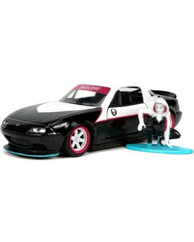 Игрален комплект Jada Toys - Ghost Spider с 1990 Mazda Miata, 1:32 - 2