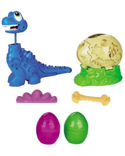 Игрален комплект Hasbro Play-Doh - Бебе бронтозавър с растящ врат - 1