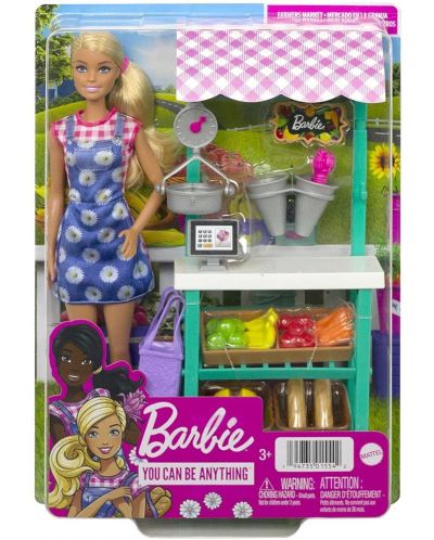 Игрален комплект Barbie - Барби с фермерски маркет - 5