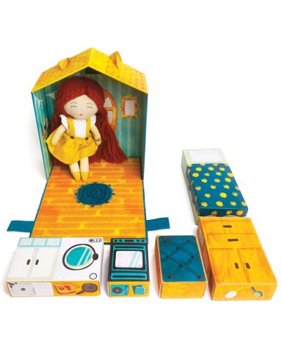 Игрален комплект Svoora - Кукла Лора с преносима къща - 4