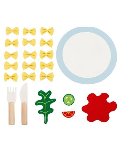 Игрален комплект Goki - Паста с чиния и прибори за хранене - 2