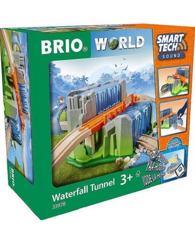 Игрален комплект Brio - Тунел с водопад, Smart Tech - 1