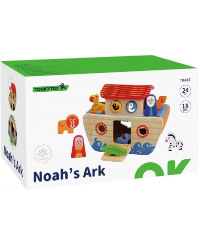 Игрален комплект Tooky Toy - Дървена лодка Noah - 1