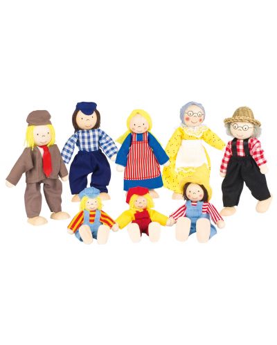 Игрален комплект Goki - Гъвкави кукли, Фермерско семейство ІІ - 1