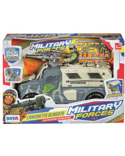 Игрален комплект RS Toys - Бронирана кола с войник, със звуци и светлини - 1