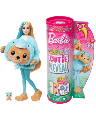 Игрален комплект Barbie Cutie Reveal - Кукла с костюм на мече-делфин - 1