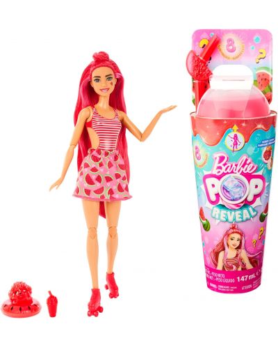 Игрален комплект Barbie Pop Reveal - Кукла с изненади, Диня - 1