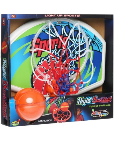 Игрален комплект King Sport - Светещо баскетболно табло с топка - 2