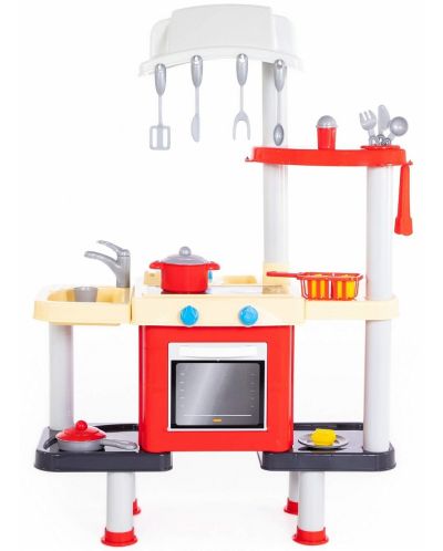 Игрален комплект Polesie - Кухня с мивка, печка и котлон - 5