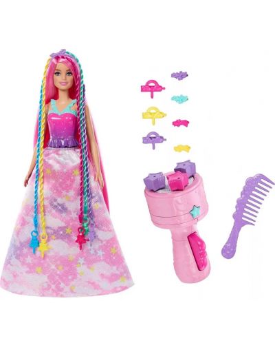 Игрален комплект Barbie Dreamtopia - Кукла за прически с аксесоари - 2