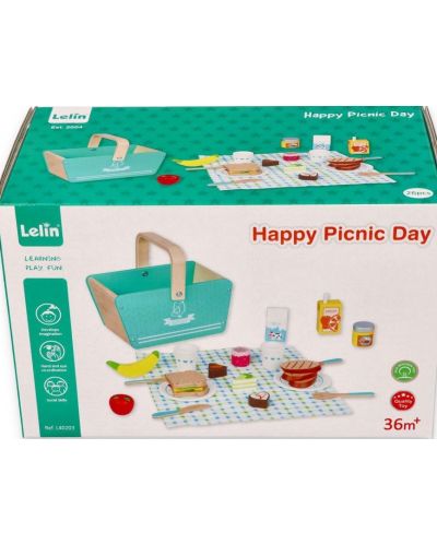 Игрален комплект Lelin - Кошница за пикник и аксесоари - 5