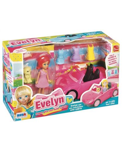 Игрален комплект RS Toys - Кукла Евелин с кола и аксесоари, асортимент - 2