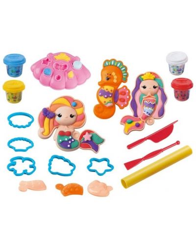 Игрален комплект с пластилин PlayGo - Принцеси, русалки и приятели - 2